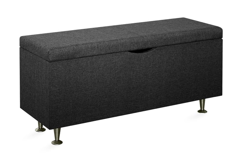 EWART Sängkista 130 Mörkgrå/Svart