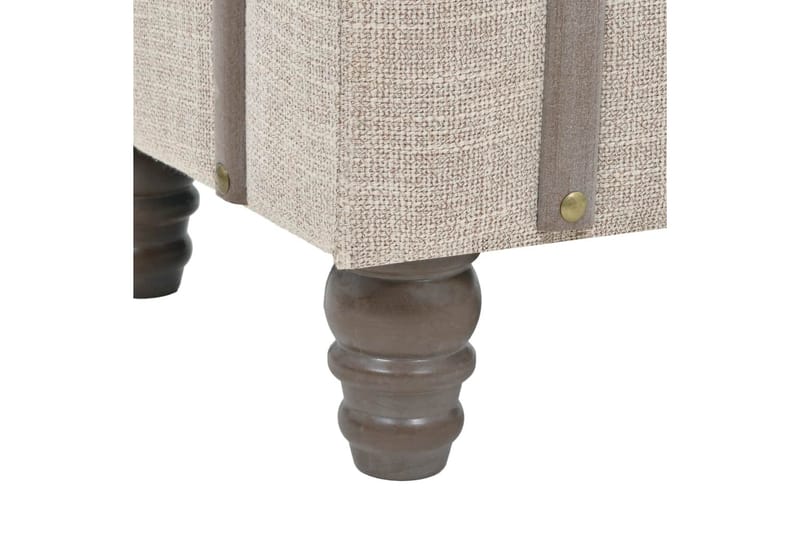 Förvaringsbänk massivt trä och stål 111x34x37 cm - Vit - Möbler - Sovrum - Förvaring sovrum - Sängkista