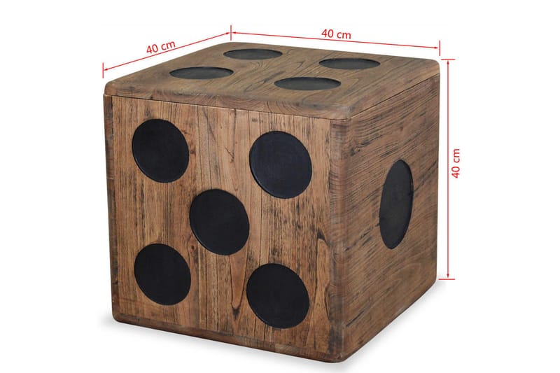 Förvaringsbox mindi-trä 40x40x40 cm tärningsdesign - Brun - Sängkista - Förvaringskista & sängkista