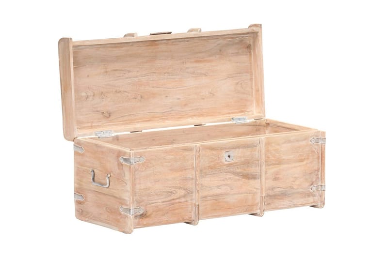 Förvaringskista 90x40x40 cm massivt akaciaträ - Brun - Möbler - Sovrum - Förvaring sovrum - Sängkista