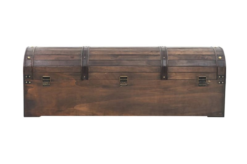Förvaringskista massivt trä vintagestil 120x30x40 cm - Brun - Möbler - Sovrum - Förvaring sovrum - Sängkista