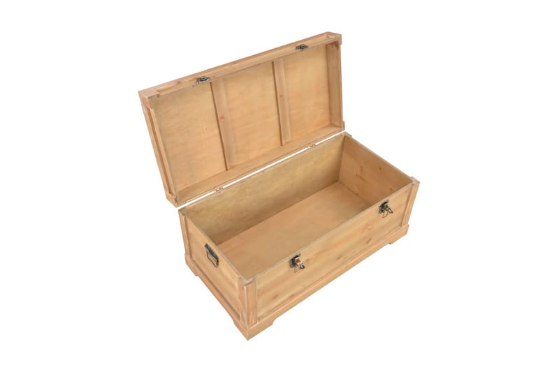 Förvaringskista med dyna 80x40x40 cm MDF - Brun - Möbler - Sovrum - Förvaring sovrum - Sängkista