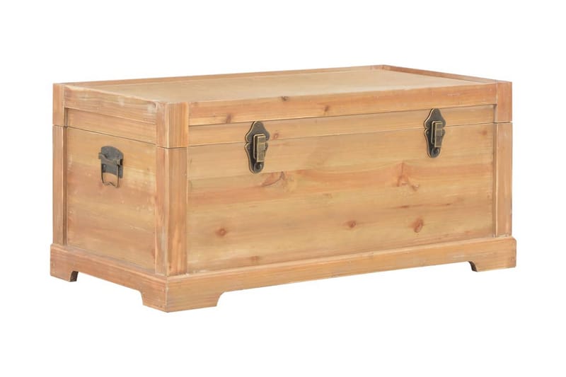 Förvaringskista med dyna 80x40x40 cm MDF - Brun - Möbler - Sovrum - Förvaring sovrum - Sängkista