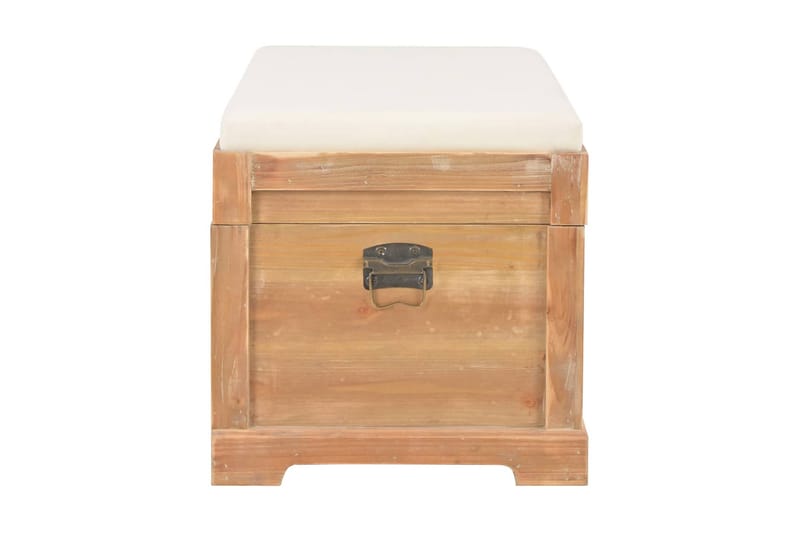 Förvaringskista med dyna 80x40x40 cm MDF - Brun - Möbler - Sovrum - Förvaring sovrum - Sängkista