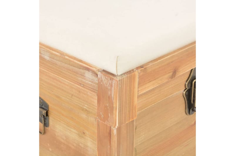 Förvaringskista med dyna 80x40x40 cm MDF - Brun - Möbler - Sovrum - Förvaring sovrum - Sängkista