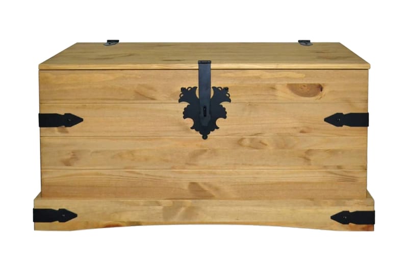 Förvaringskista mexikansk Coronastil furu 91x49,5x47 cm - Brun - Möbler - Sovrum - Förvaring sovrum - Sängkista