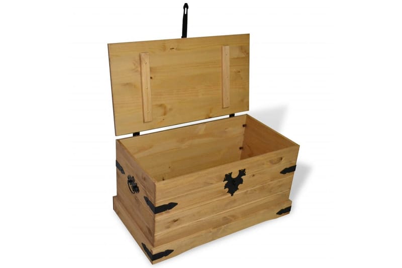 Förvaringskista mexikansk Coronastil furu 91x49,5x47 cm - Brun - Möbler - Sovrum - Förvaring sovrum - Sängkista