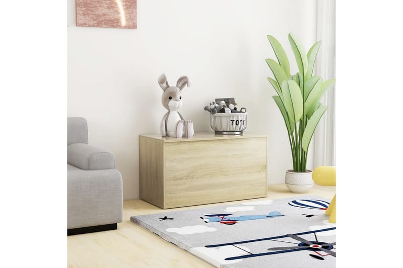 Förvaringskista sonoma-ek 84x42x46 cm spånskiva - Ek - Möbler - Sovrum - Förvaring sovrum - Sängkista
