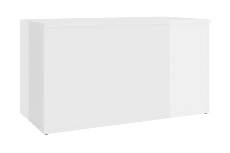 Förvaringskista vit högglans 84x42x46 cm spånskiva - Vit högglans - Möbler - Sovrum - Förvaring sovrum - Sängkista