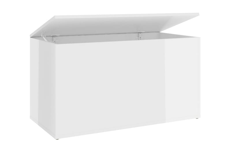 Förvaringskista vit högglans 84x42x46 cm spånskiva - Vit högglans - Möbler - Sovrum - Förvaring sovrum - Sängkista
