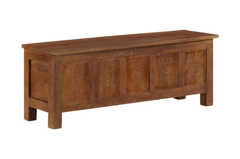Förvaringslåda 110x30x40 cm massivt mangoträ - Brun - Möbler - Sovrum - Förvaring sovrum - Sängkista
