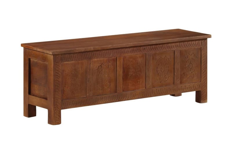 Förvaringslåda 110x30x40 cm massivt mangoträ - Brun - Möbler - Sovrum - Förvaring sovrum - Sängkista
