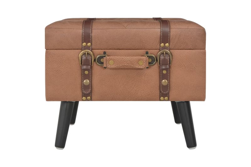Förvaringspall 40 cm brun konstläder - Brun - Möbler - Sovrum - Förvaring sovrum - Sängkista