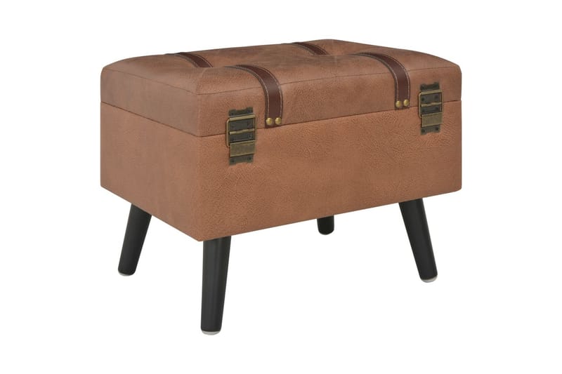 Förvaringspall 40 cm brun konstläder - Brun - Möbler - Sovrum - Förvaring sovrum - Sängkista
