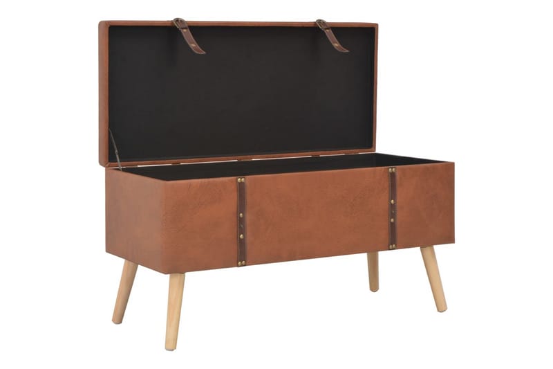 Förvaringspallar 3 st beige konstläder - Brun - Möbler - Sovrum - Förvaring sovrum - Sängkista