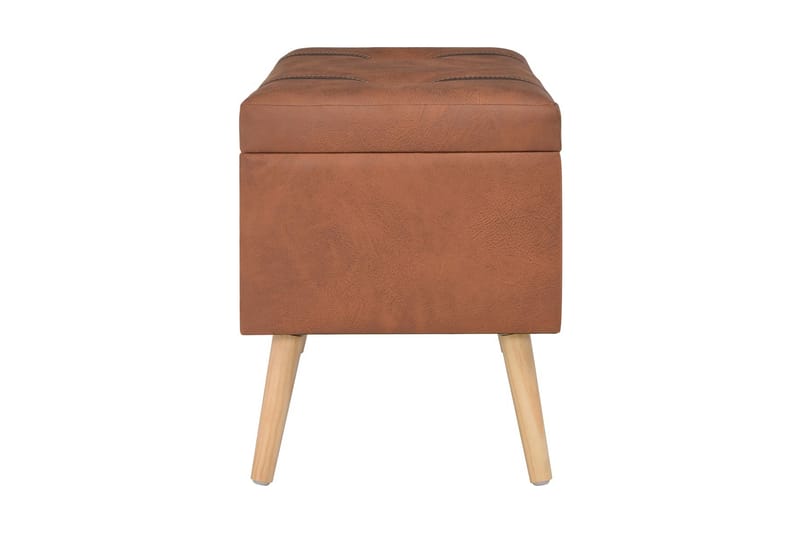 Förvaringspallar 3 st beige konstläder - Brun - Möbler - Sovrum - Förvaring sovrum - Sängkista