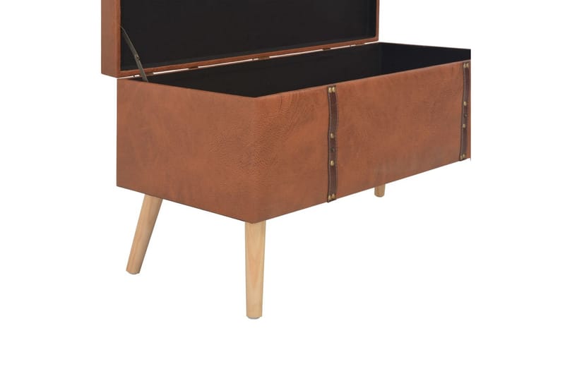 Förvaringspallar 3 st beige konstläder - Brun - Möbler - Sovrum - Förvaring sovrum - Sängkista