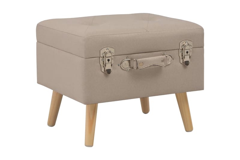 Förvaringspallar 3 st beige tyg - Beige - Möbler - Sovrum - Förvaring sovrum - Sängkista