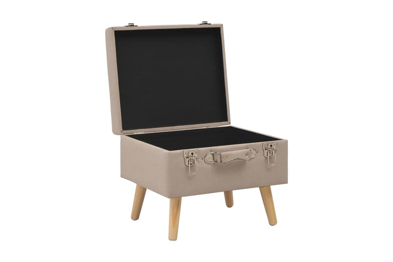 Förvaringspallar 3 st beige tyg - Beige - Möbler - Sovrum - Förvaring sovrum - Sängkista