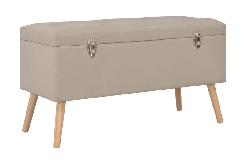 Förvaringspallar 3 st beige tyg - Beige - Möbler - Sovrum - Förvaring sovrum - Sängkista