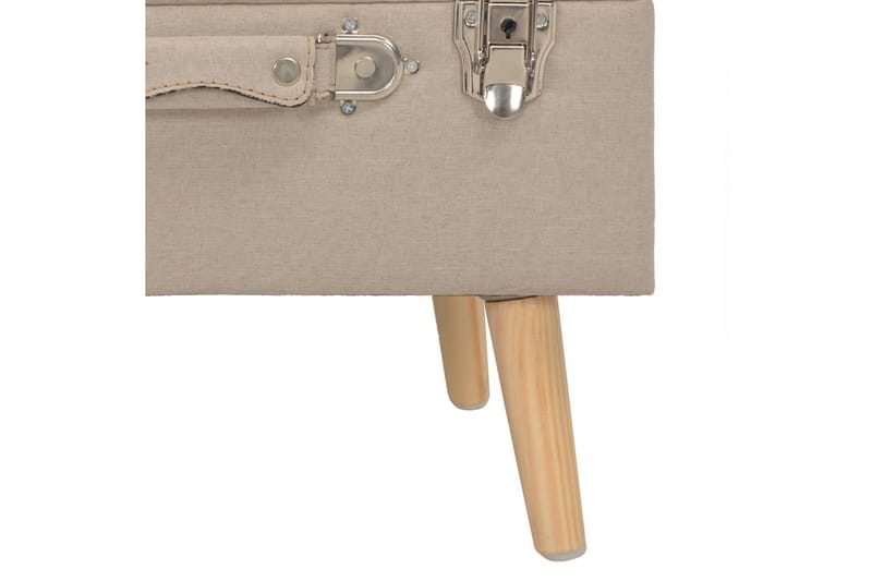 Förvaringspallar 3 st beige tyg - Beige - Möbler - Sovrum - Förvaring sovrum - Sängkista