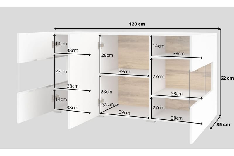 Jestine Förvaringskista 120 cm - Vit - Möbler - Sovrum - Förvaring sovrum - Sängkista