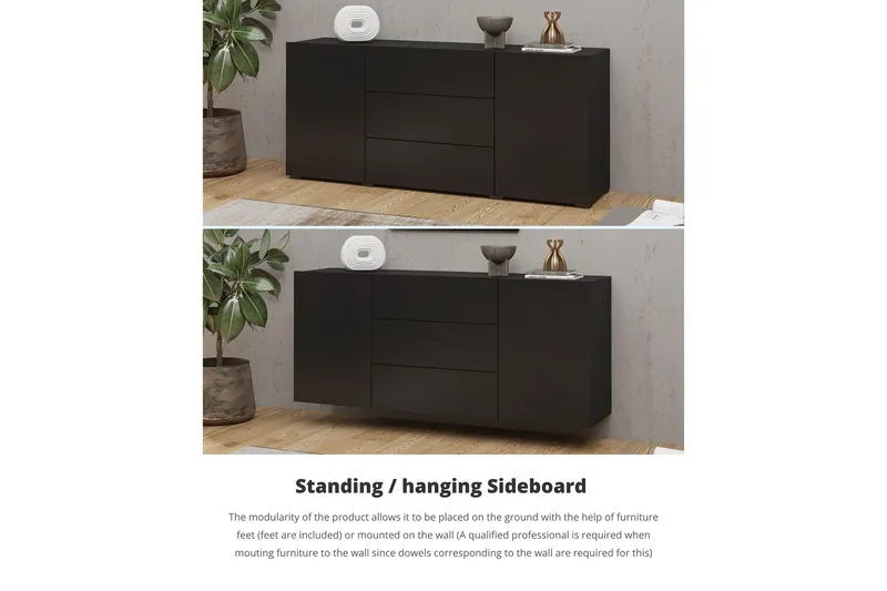 Jestine Förvaringskista 140 cm - Svart - Möbler - Sovrum - Förvaring sovrum - Sängkista