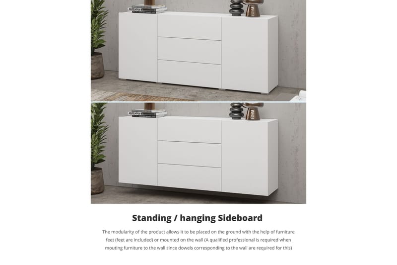 Jestine Förvaringskista 140 cm - Vit - Möbler - Sovrum - Förvaring sovrum - Sängkista