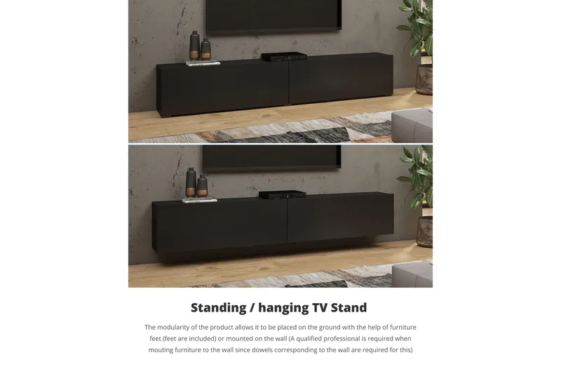 Jestine Förvaringskista 180 cm - Svart - Möbler - Sovrum - Förvaring sovrum - Sängkista