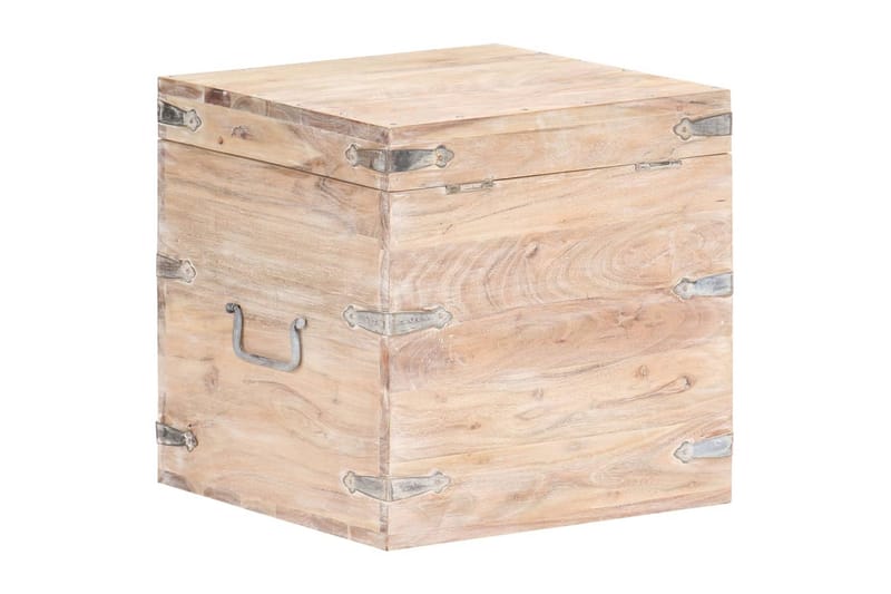 Kista 40x40x40 cm massivt akaciaträ - Brun - Möbler - Sovrum - Förvaring sovrum - Sängkista
