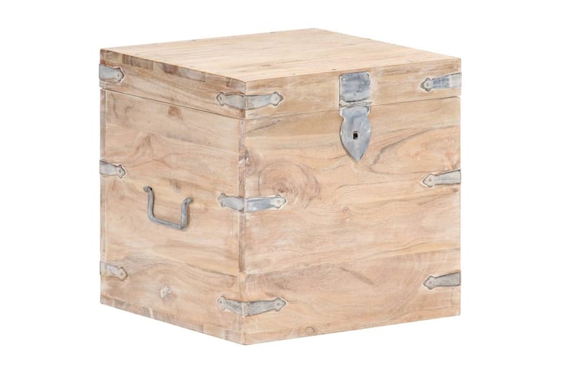 Kista 40x40x40 cm massivt akaciaträ - Brun - Möbler - Sovrum - Förvaring sovrum - Sängkista