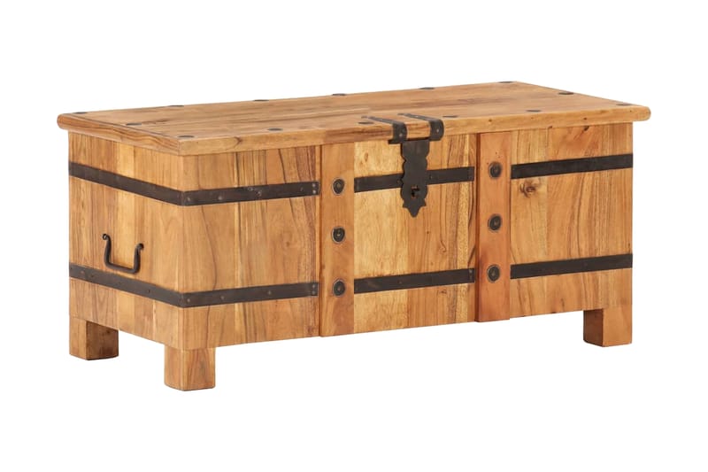 Kista 90x40x40 cm massivt akaciaträ - Sängkista - Förvaringskista & sängkista