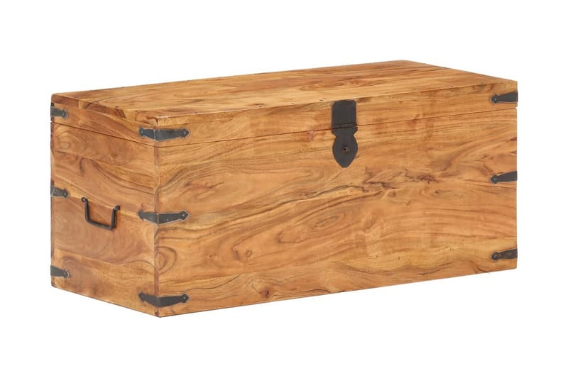 Kista 90x40x40 cm massivt akaciaträ - Brun - Möbler - Sovrum - Förvaring sovrum - Sängkista