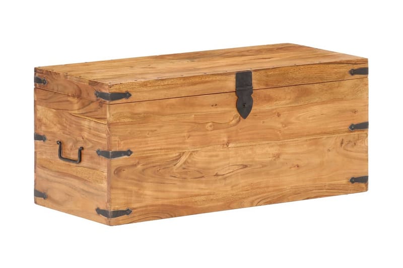 Kista 90x40x40 cm massivt akaciaträ - Brun - Möbler - Sovrum - Förvaring sovrum - Sängkista