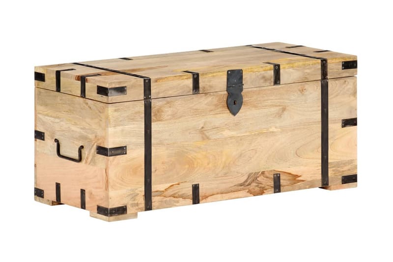 Kista 90x40x40 cm massivt mangoträ - Brun - Möbler - Sovrum - Förvaring sovrum - Sängkista