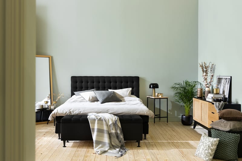 NOVELLA Sängkista 140 cm Djuphäftad Svart - Möbler - Sovrum - Förvaring sovrum - Sängkista