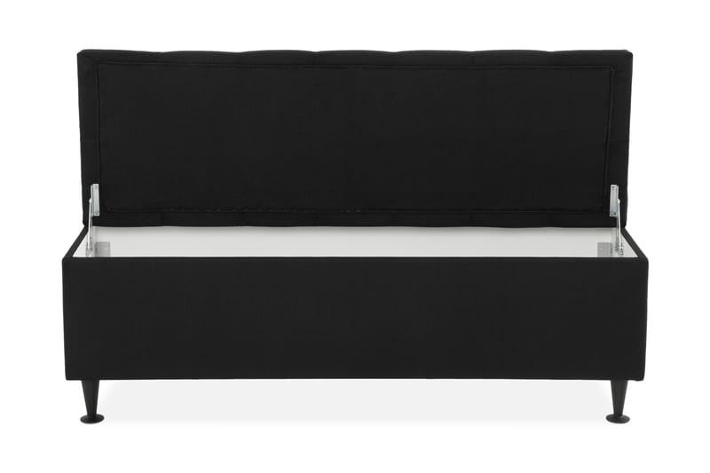NOVELLA Sängkista 140 cm Djuphäftad Svart - Möbler - Sovrum - Förvaring sovrum - Sängkista