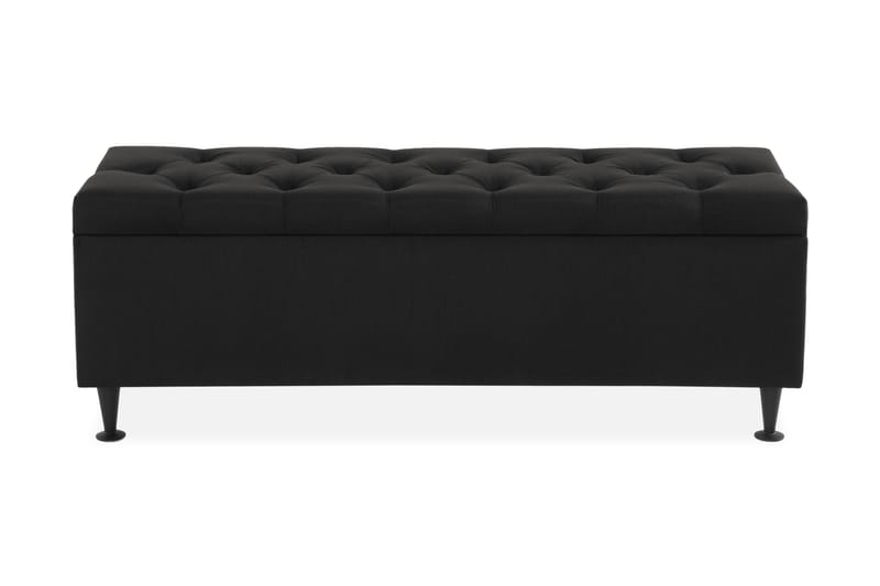 NOVELLA Sängkista 140 cm Djuphäftad Svart - Möbler - Sovrum - Förvaring sovrum - Sängkista