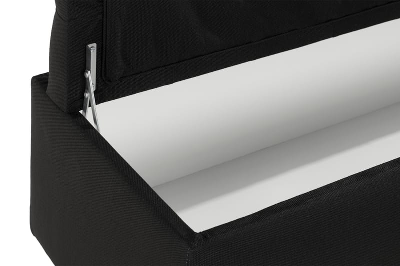 NOVELLA Sängkista 140 cm Rutig Svart - Möbler - Sovrum - Förvaring sovrum - Sängkista