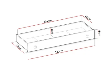 Rathmore Sängkista 140 cm - Grå - Möbler - Sovrum - Förvaring sovrum - Sängkista
