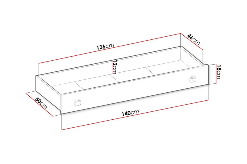 Rathmore Sängkista 140 cm - Grå - Möbler - Sovrum - Förvaring sovrum - Sängkista