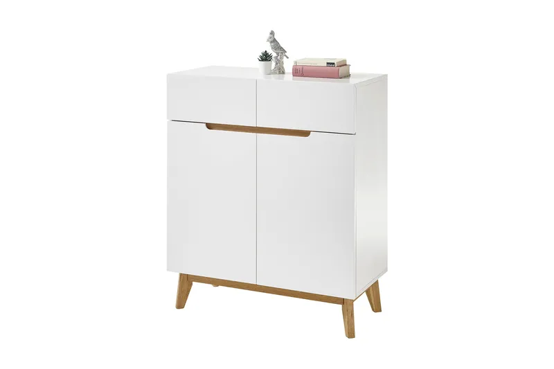 Siraaj Foajékista 85 cm - Vit/Ek - Möbler - Sovrum - Förvaring sovrum - Sängkista