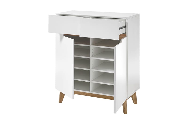 Siraaj Foajékista 85 cm - Vit/Ek - Möbler - Sovrum - Förvaring sovrum - Sängkista