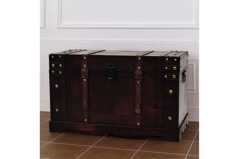 Vintagekista trä 66x38x40 cm - Brun - Möbler - Sovrum - Förvaring sovrum - Sängkista