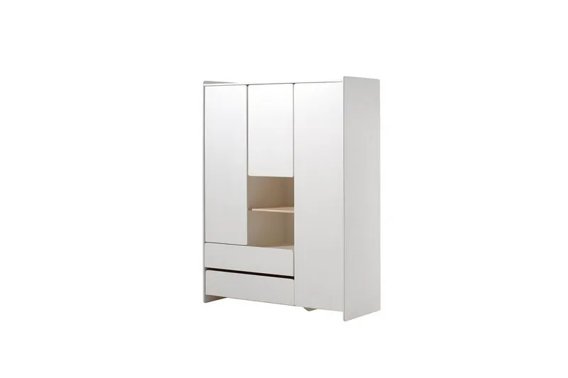 Spjälsäng med Byrå Bytesskiva garderob Bokhylla Kiddy 3-dörrars - 3-dörrars - Möbler - Sovrum - Förvaring sovrum - Sänglåda