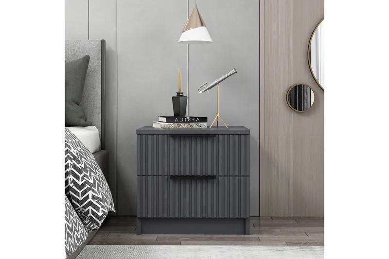 Fruitland Sängbord 50 cm - Antracit - Möbler - Sovrum - Sängbord