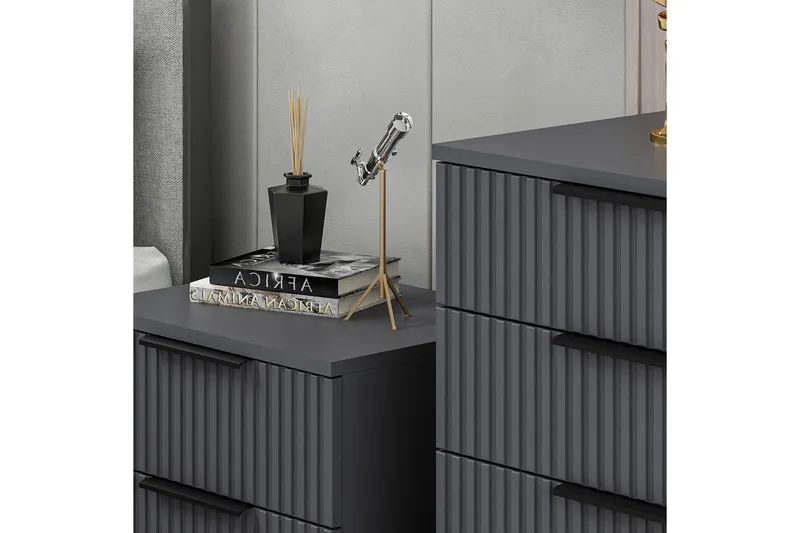 Fruitland Sängbord 50 cm - Antracit - Möbler - Sovrum - Sängbord