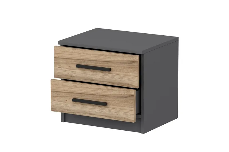 Fruitland Sängbord 50 cm - Valnöt/Antracit - Möbler - Sovrum - Sängbord