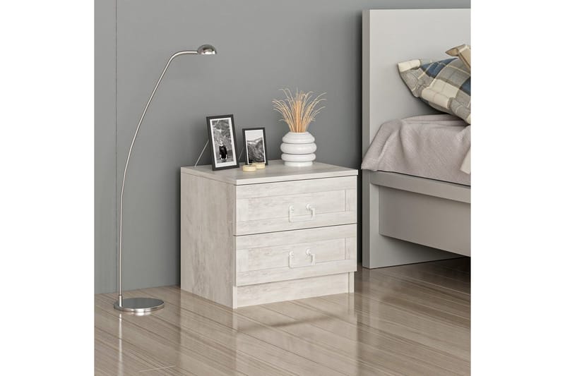 Fruitland Sängbord 54 cm - Vit - Möbler - Sovrum - Sängbord