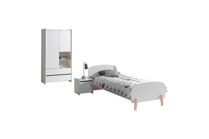 Garderob med säng nattduksbord Kiddy